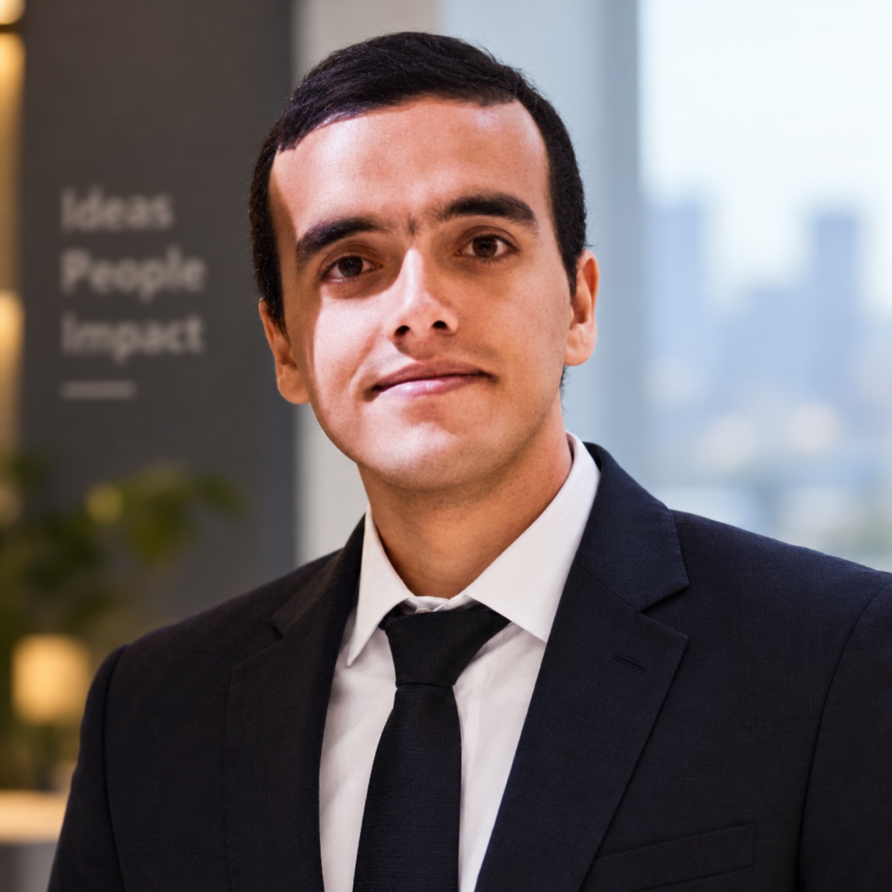 Awwad Shakshak wearing a dark suit and tie